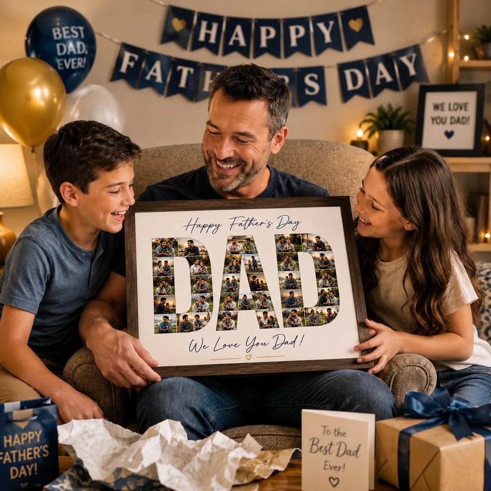 DAD Photo Collage Template