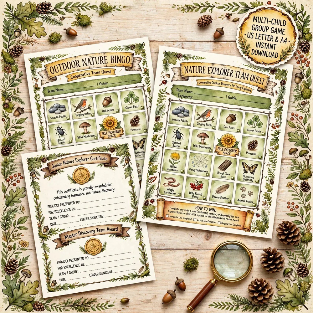 Nature Scavenger Activity Pack for Kids